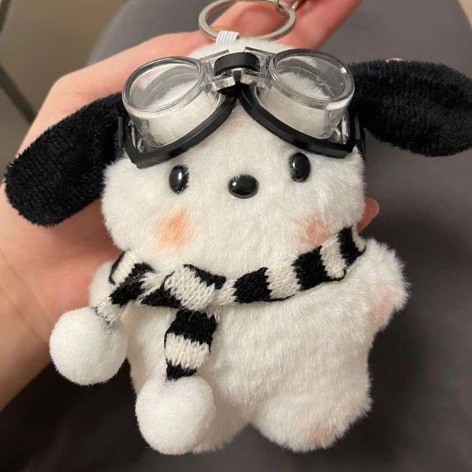 Amazon.co.jp: 犬のぬいぐるみ ゴーグル付き キーホルダー