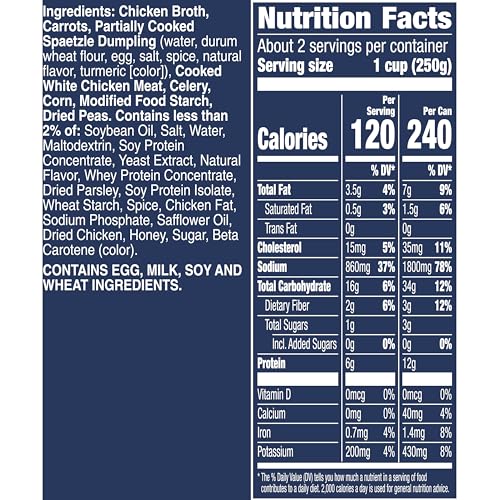 Image of Progresso Hearty Chicken Pot Pie Style with Dumplings Soup, Rich and Hearty Canned Soup, 18.5 oz (Pack of 12)