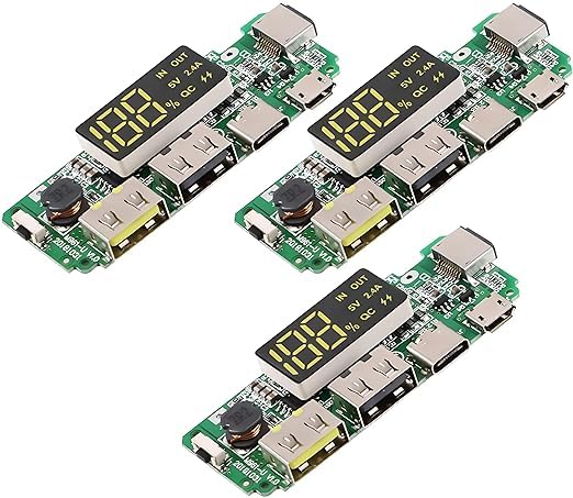 SP Electron 18650 Charger Board Lithium Battery Charging Module Dual USB 5V 2.4A Mini Type-C Module for Automotive Systems, Smartphone’s and Tablets, Multiple Applications etc (Pack of 3)-image-30