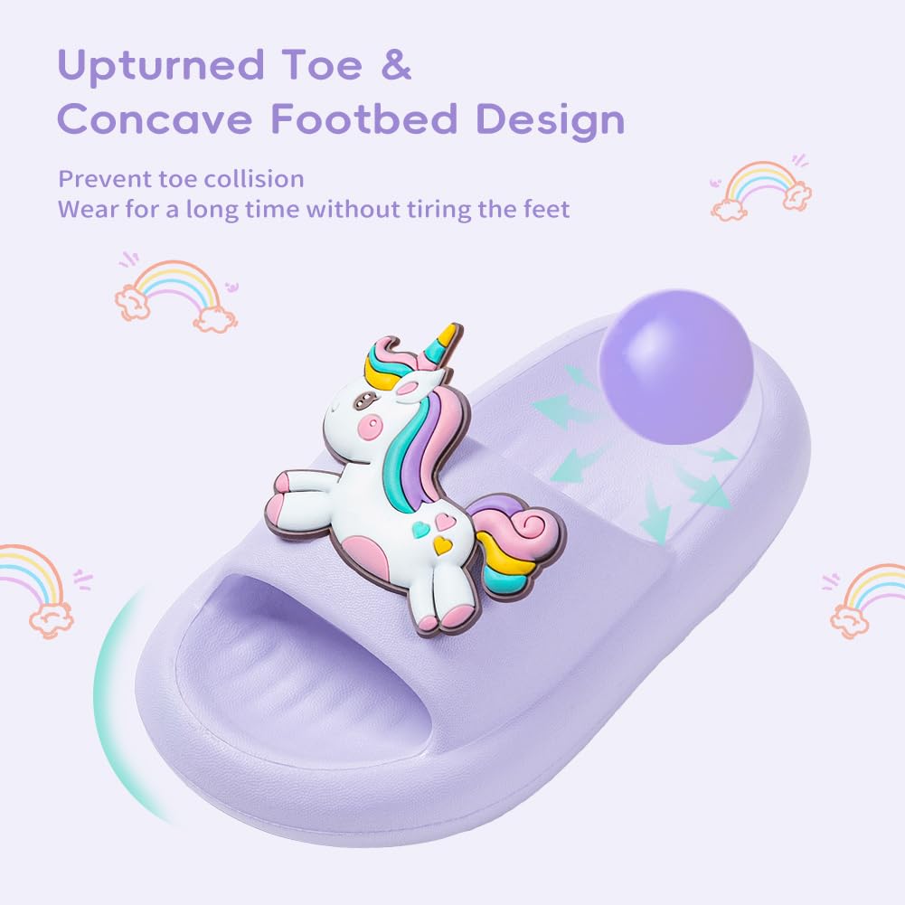 Claquette Enfant Pantoufles Bain Fille Garcon Arc/Dinosaure Tongs Enfant Antidérapant Chaussures pour Piscine et Plage