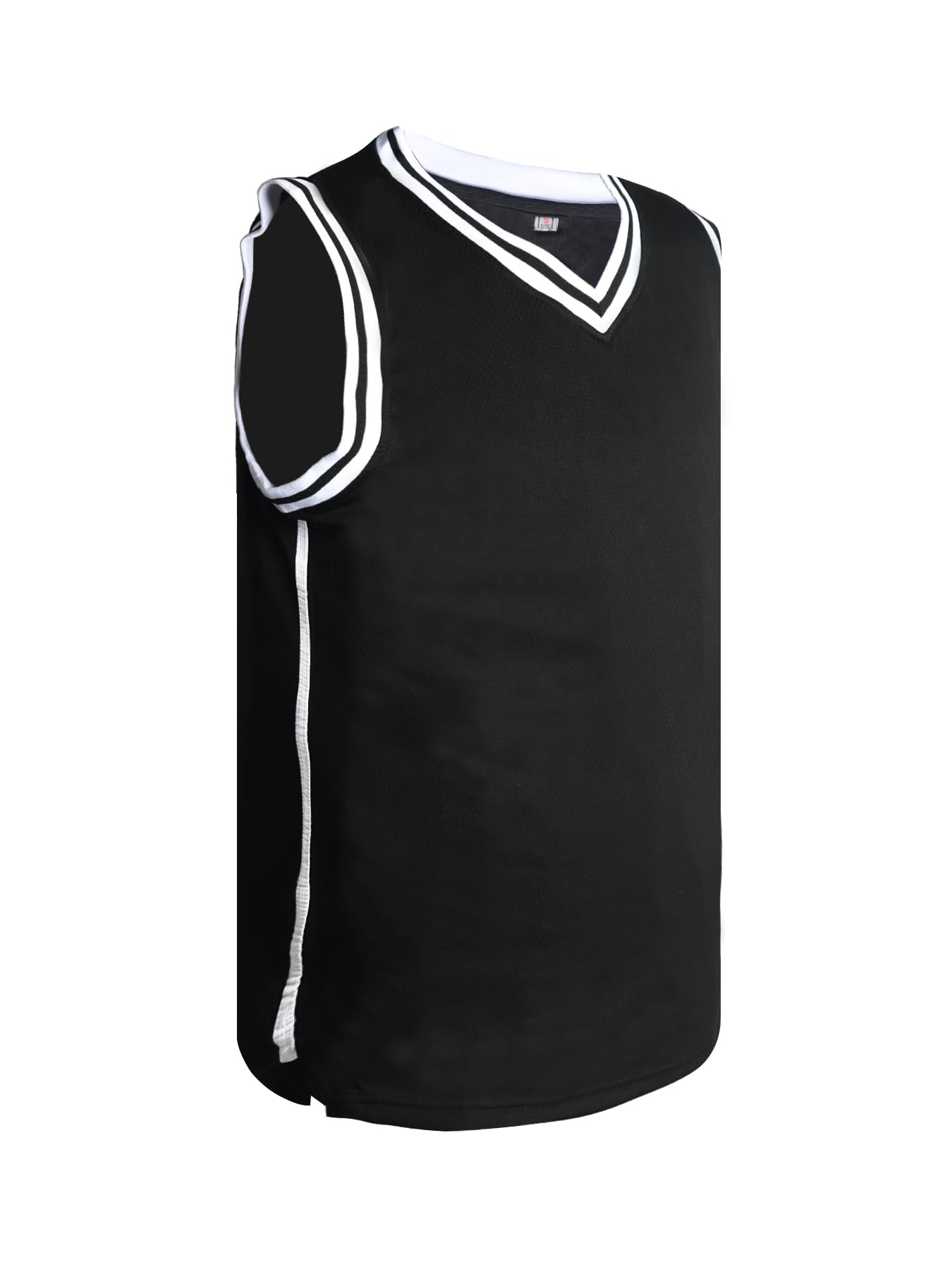 Rioofinx Basketball Jersey, Mens Blank Jerseys Plain Sleeveless Practice Jersey S-3XL(Black-L)