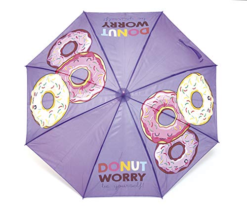 Zaska Parapluie Automatique Donuts En Polyester Modele Aleatoire 58Cm Paraguas clásico, 70 cm, (Mauve/Rose)