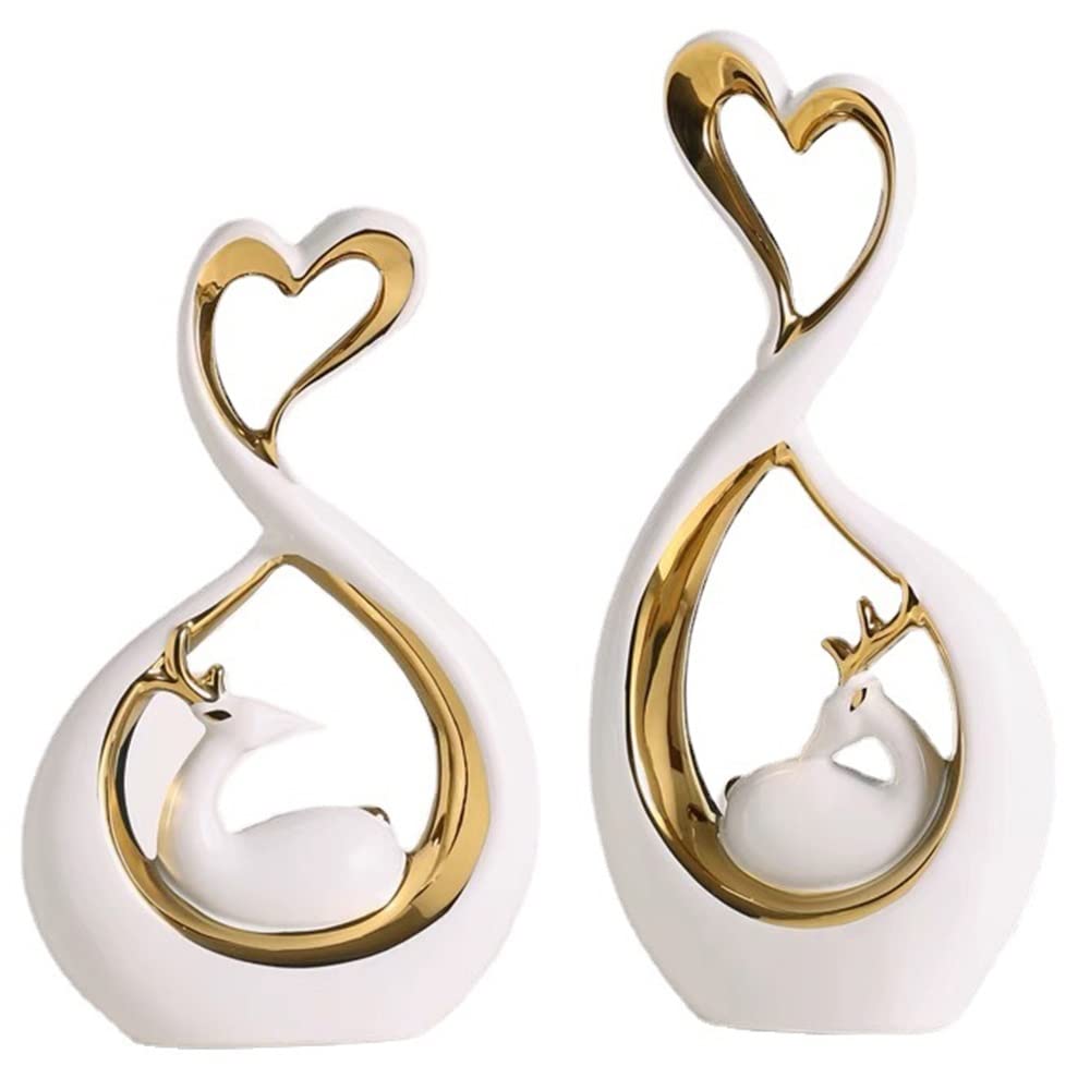 Home Decor Modern Art Abstract Art Statua in Ceramica, Stile Moderno Ornamenti Decorativi for Soggiorno, tavolino da caffè, Desktop for Ufficio