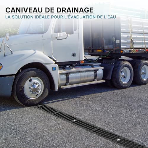 Caniveau de garage Wiltec avec grille fonte protégeant vos sols des eaux - 3