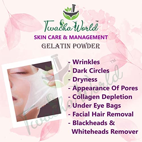 Image of Gelatin Powder For Face Mask /Hair removal /Peel Off Mask (Skin Care) 50 GM (50 gm)