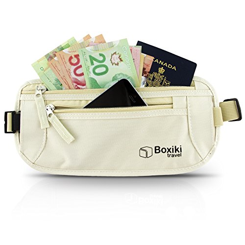 Boxiki Travel Hidden Money Belt for Men & Women - RFID Blocking Waist Pack for Passport, Wallet & Phone - Safe and…