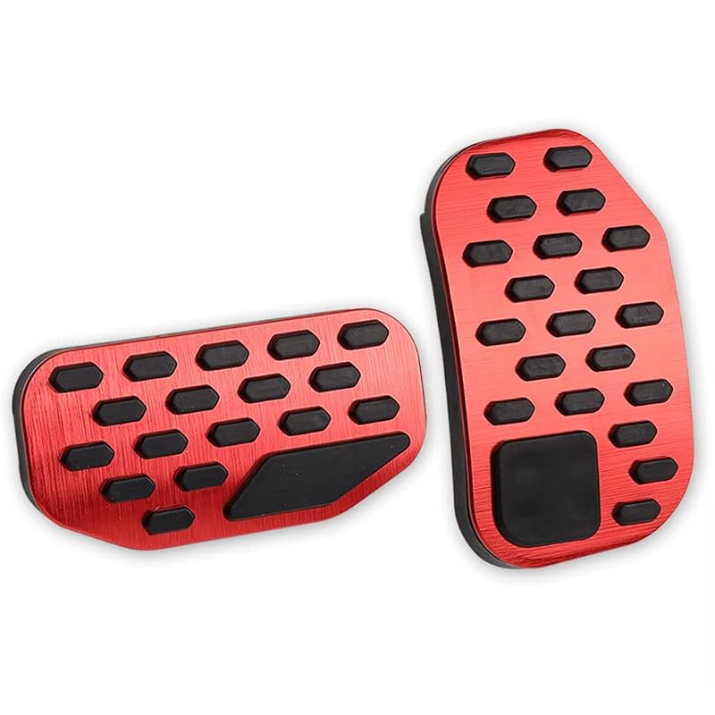Capas de Pedal em Alumínio LEXLEY para F150 2021–2026, Vermelho, Kit com 2 peças