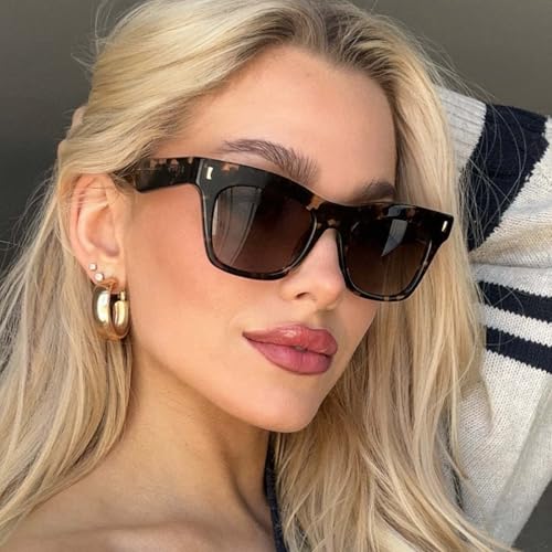 DIFF Bradley Designer Oversized Rectangular Sunglasses for Women and Men | Fashionable & Trendy Style | 100% UV Protection4