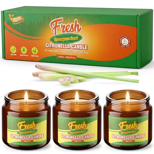 STRN Citronella Candles Outdoor, Citronella...