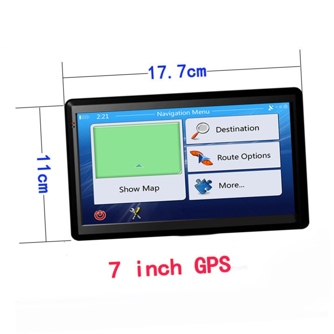 7 Auto GPS Navigationssystem mit Touchscreen LCD Digitaldisplay 8gb Speicher 1200mah Akku für LKW und Pkw Navigation und Professionelle Sprachsteuerung