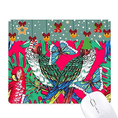 Alfombrilla de ratón rosa con aves y flores ideal para oficinas creativas