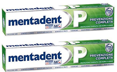 Mentadent P Toothpaste Prevention Complete 3.38 Fluid Ounce (100ml), Pack of 2