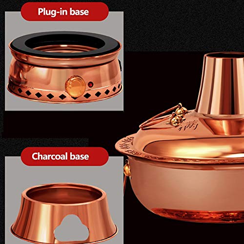 Olla caliente de cobre eléctrica y carbón 32cm miniatura 5