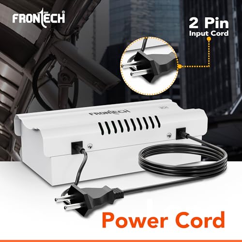 Image of Frontech 8 Channel CCTV Power Supply | 12V DC Output | Metal Body | Long Input Range AC 150~275V | Efficient Power Adapter for DVR, CCTV Camera & Security System (PS-0057)