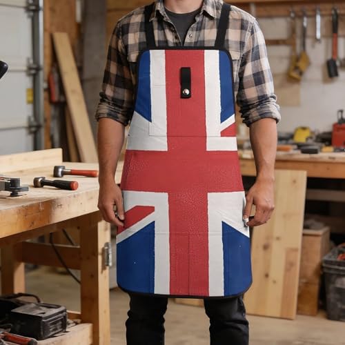 Delantal de trabajo con bandera británica y cierre rápido miniatura 5