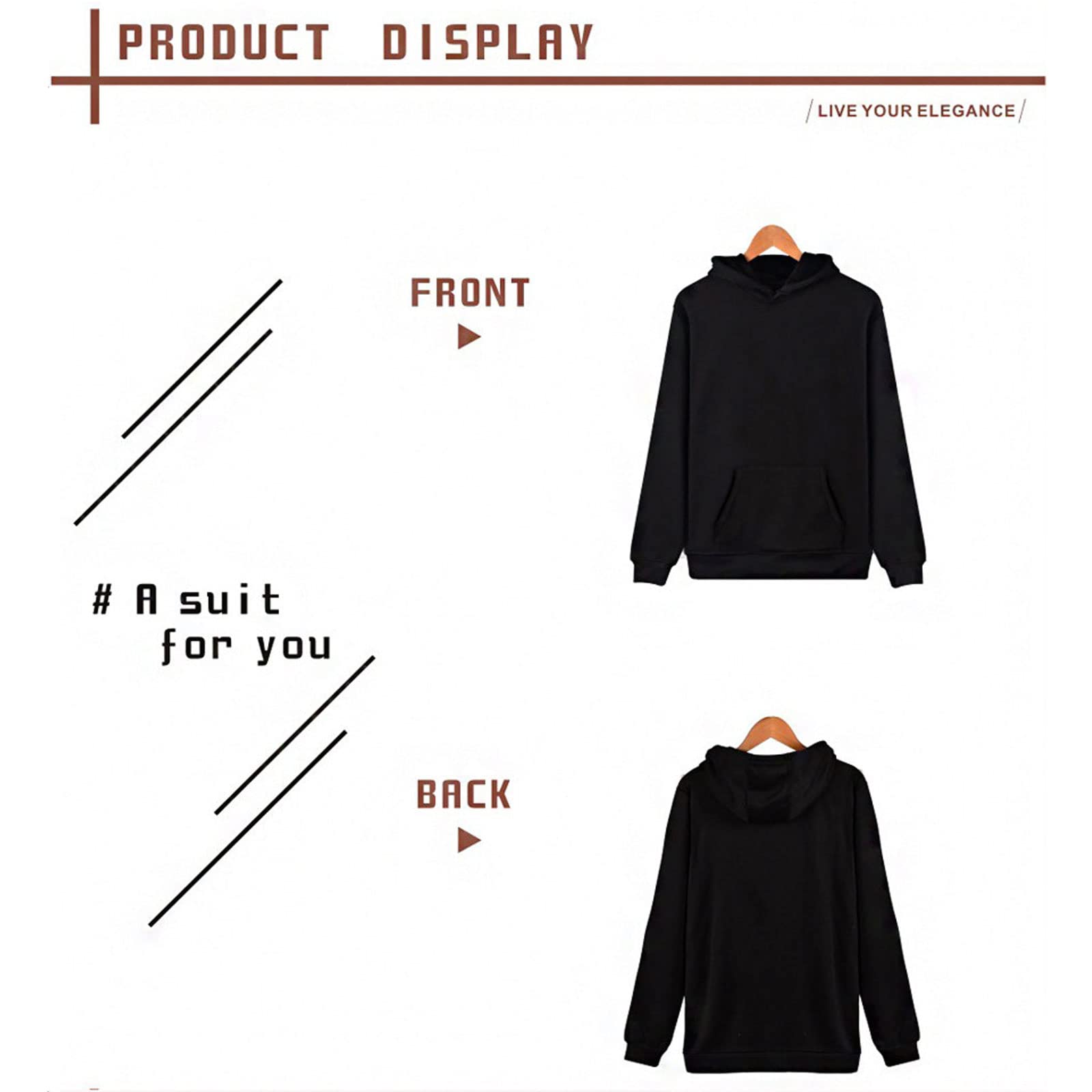 Knight Hooded Sweatshirt Men's Casual Hoodie Long Sleeve with Pocket Streetwear