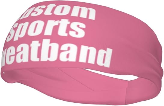 Personalized Sport Headbands for Men & Women,Custom Sweatband,Add Your Image Stretchy Moisture Wicking Hairband for Gym, Running, Cycling, Yoga, Basketball, Football