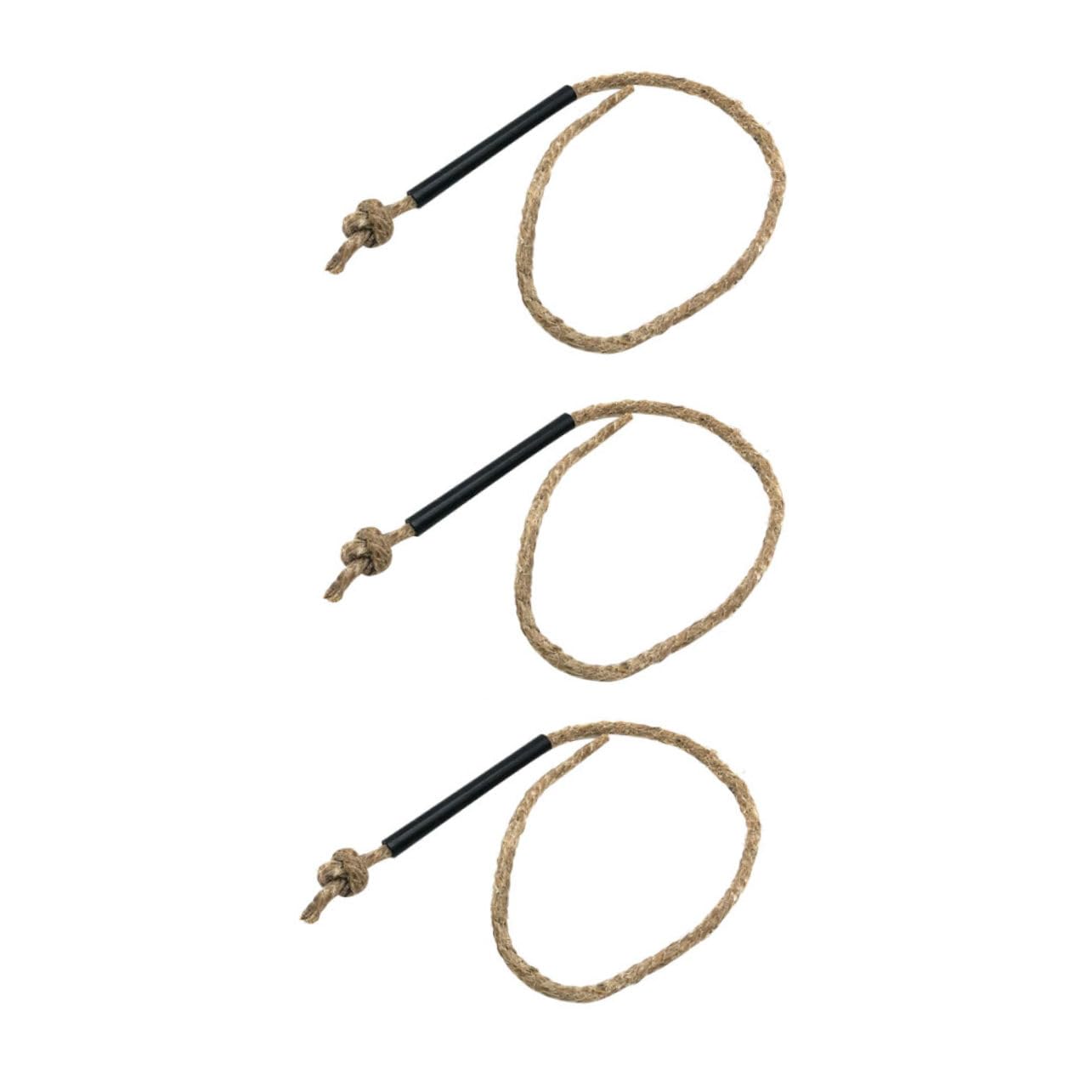 MUSISALY 3Pcs Fire Starter Rope Durable Jute Flame Starting Supplies for Camping BBQ Hiking and Essential Tool for Ignition Any Weather