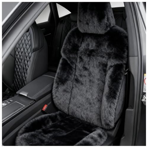 Fkewp Fuzzy Faux Fur Car Seat Cover, Fluffy Auto Front