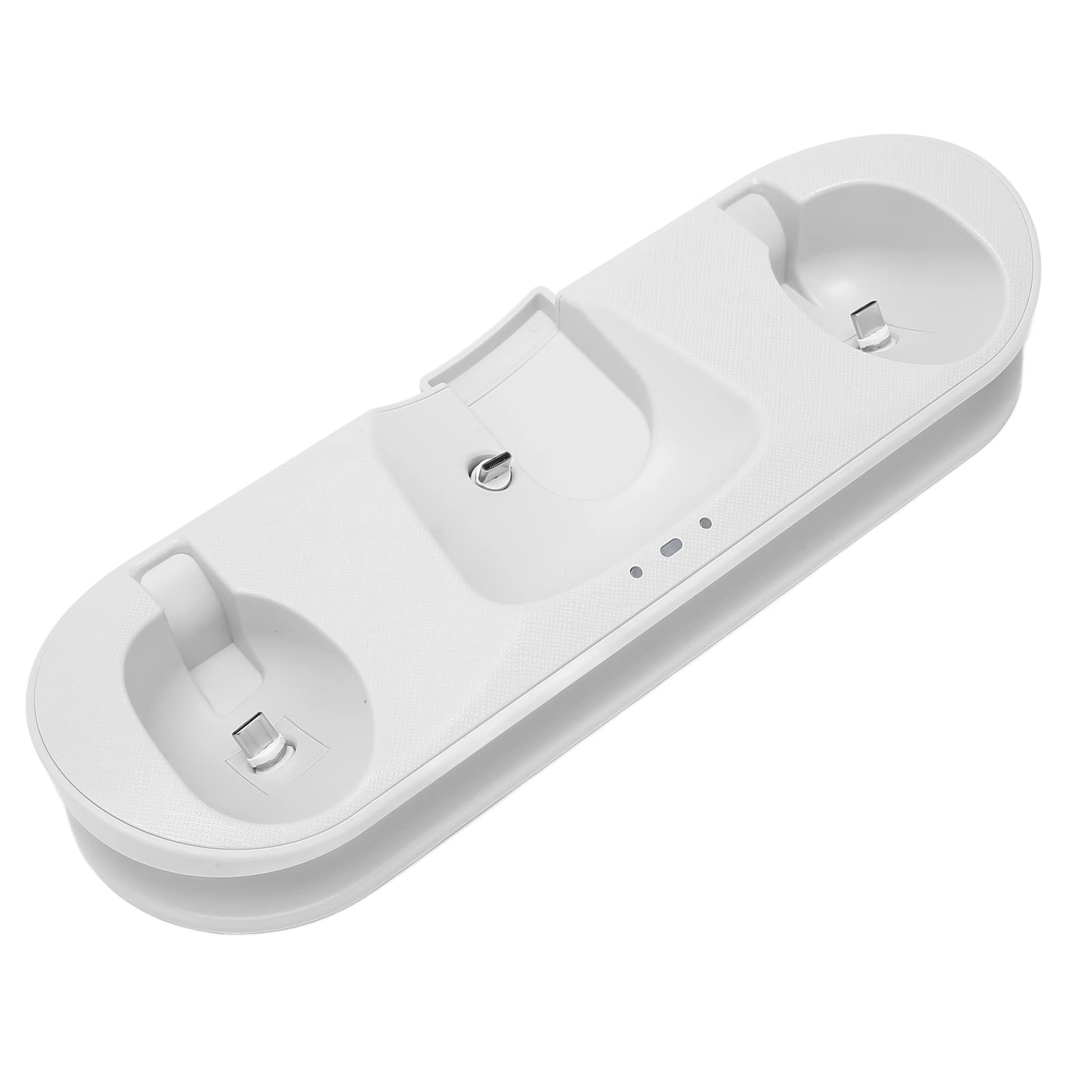 Dock Station di Ricarica per 2 Caricabatterie Rapido con Indicatore LED per Accessori da Gioco - Bianco - Include Batterie Ricaricabili