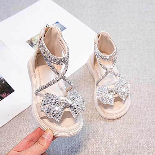 3 to 12 Years Kids Low Heel Foot Warmer Summer Rubber Sole Lightweight Breathable Rhinestone Bow Girls Beach4