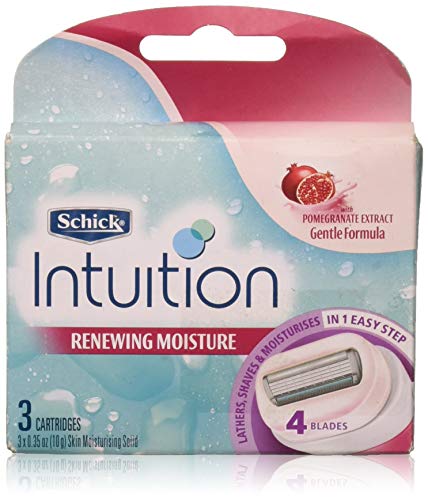 Schick Intuition Renewing Moisture With Pomegranate Extract Women's Refill Razor Blades - 3 Count (3 Pack)