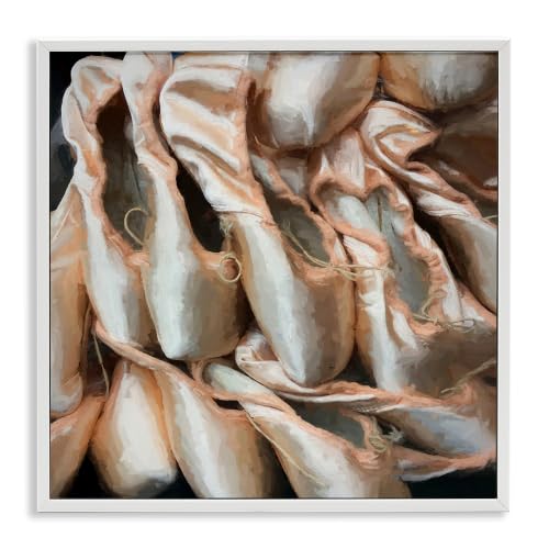 Ballet Slippers Dancer Pointe, 17 x 17 Inch Framed Giclée Print