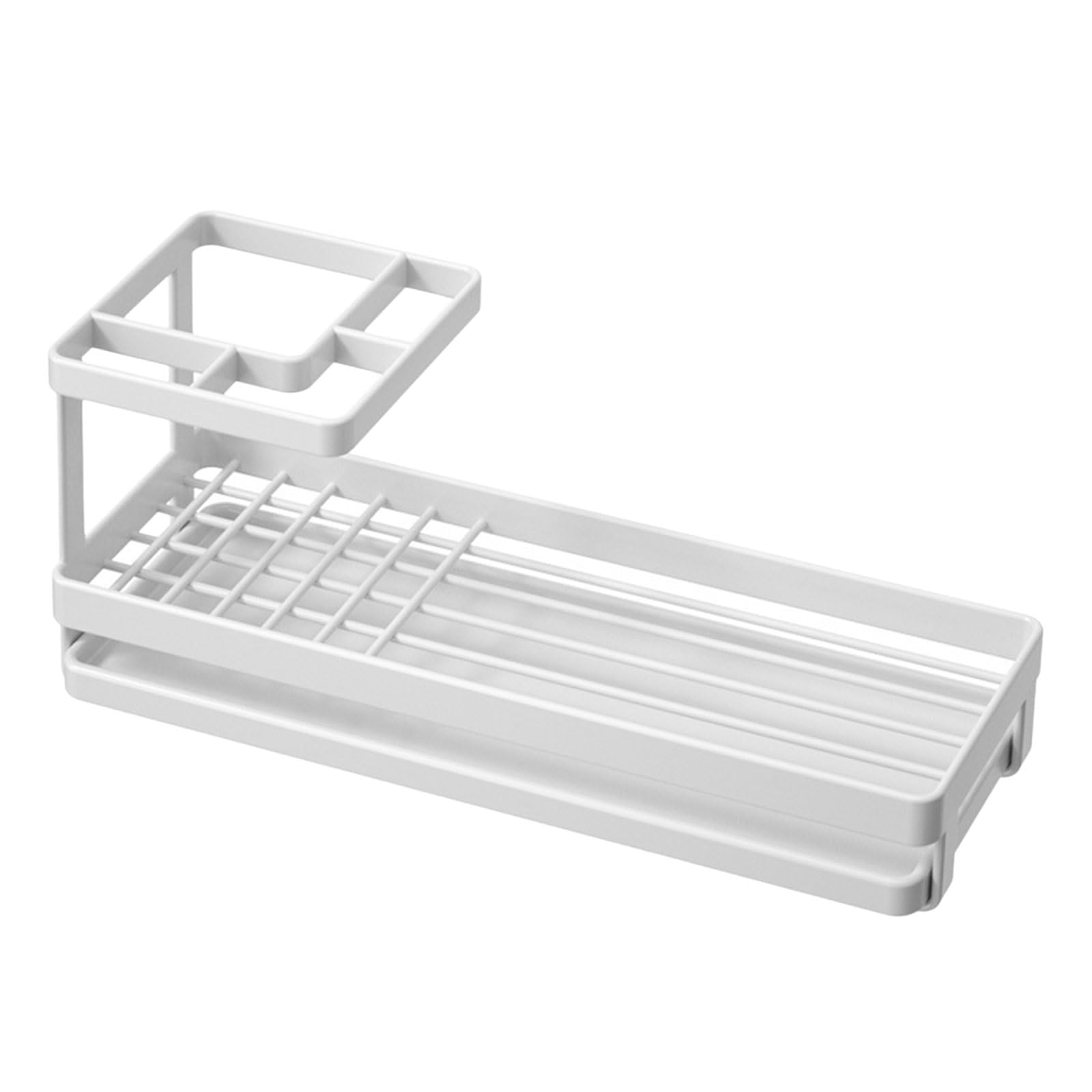 Vanity Countertop Toothbrush Organizers, Bathroom with Drainages Feature Removable Tray for Electric Toothbrush, Hairbrush Toothpaste Storage