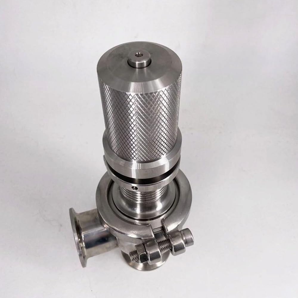 1.5 "Tri Clamp Réglable Soupape De Sécurité De Surpression Sanitaire SUS 304 en Acier Inoxydable Liquide Gaz Brassage Argent (Size : 3-8 Bar)