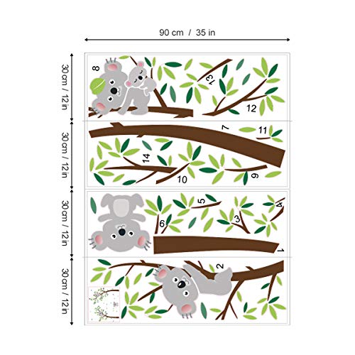 Vinilos Decorativos con Diseño de Koala y Árbol, 2 unidades miniatura 6