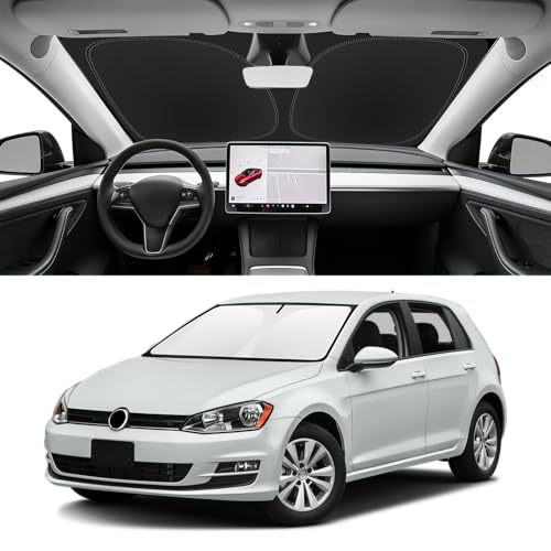 Image of Custom Fit Windshield Sun Shade for VW Golf 2015-2021