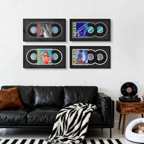 Image of DUENPY 15.1x30 Vinyl Frame For 12.5x12.5 Cover Double Black Mat