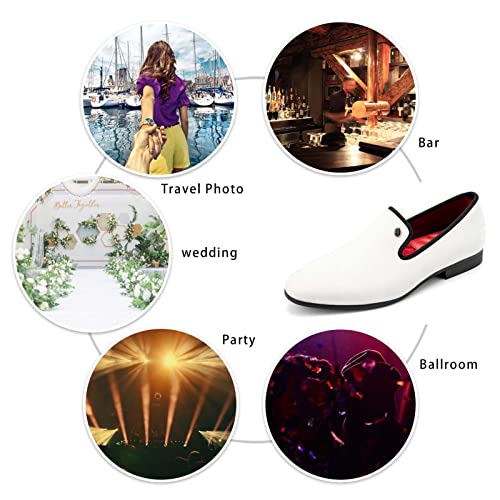 Image of Meijiana Mens Loafers Wedding Dress Shoes Slip-On Loafers for Men Tuxedo Suit Shoes