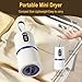 BORUiT Portable Clothes Dryer, Quick Drying Mini Laundry Dryers for Clothes with Drying Bag, 110v Small Compact Electric Dryer Machine for Travel, RV, Apartment, Secadora Portatil de Ropa