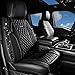 CAR Pass Bling Car Seat Covers, Microfiber Nappa Leather Luxury Cushioned, Waterproof Heavy-Duty Anti-Slip Universal Fit for Auto SUV Sedan, Sparkly Glitter Shining Rhinestone Full Set, Black Diamond