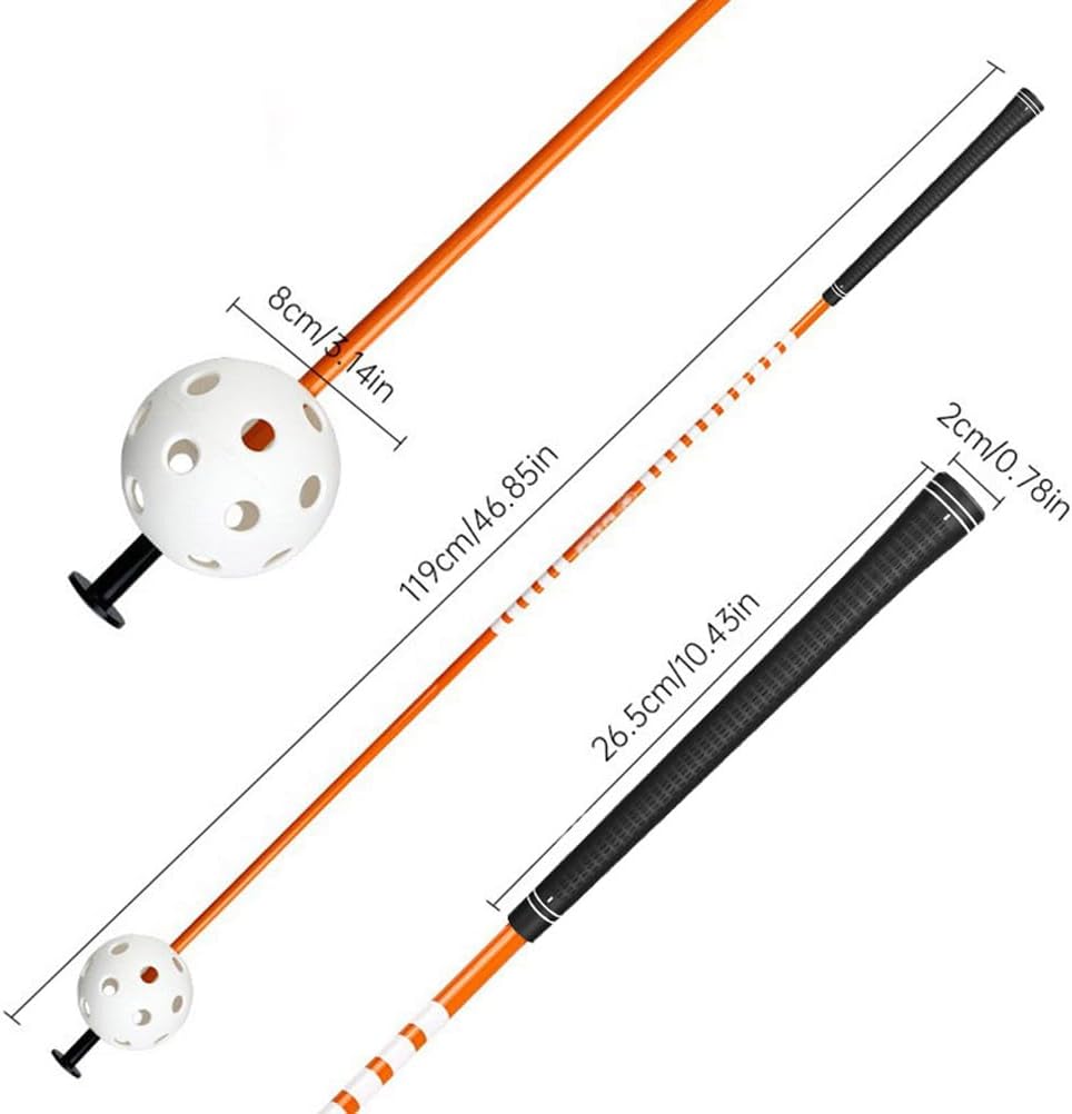 LANGWEI Golf Training Aid, Golf Swing Trainer, Hollow Ball Swing Practice Stick Impact Stick for Train Swing Speed, Rhythm, Power