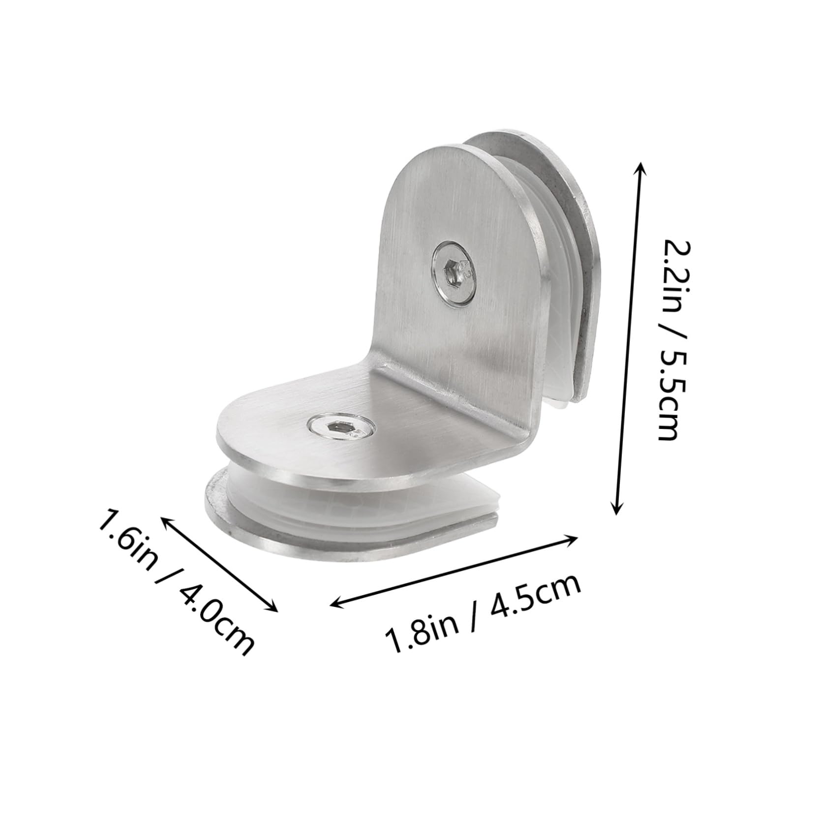 BUTIFULSIC Shower Door Translucent Glass Clamp Fixing Clip Double Side Round Clamp Tape for Bathroom