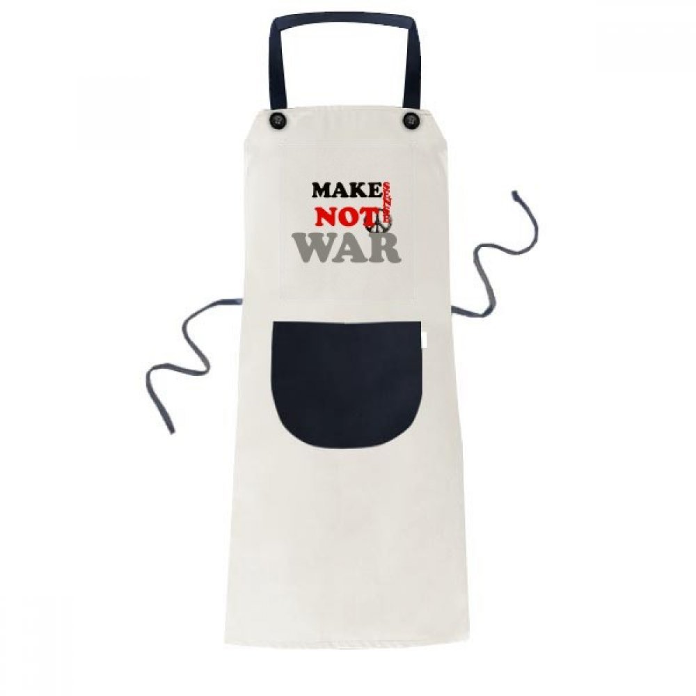 Tablier cuisine du monde paix d'amour bavoir noir avec poche pour femmes et hommes 70x67cm