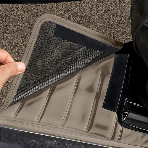 Image of NEXTA 9D Premium Custom Fitted Car Tray Mats Compatible with Nissan Gravite (Beige)
