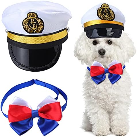 Yewong Pet Captain Costume Set Dog Cat 