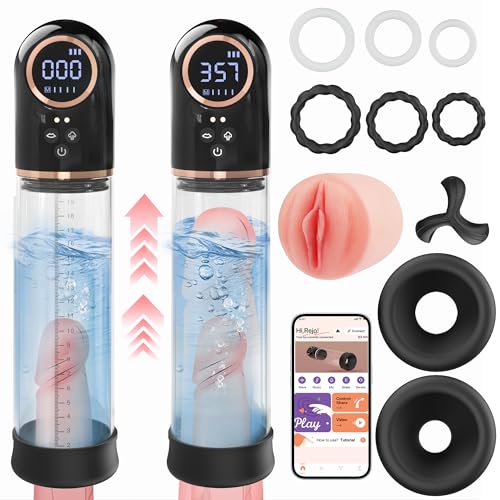 2026 Pump Penile Vacuum 4X Suction & Pumping Training Device Bigger & Harder & Longer (Black 1) SE96