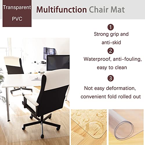 Tapete de vinilo transparente rectangular protector de PVC suave impermeable para felpudo de hogar 6