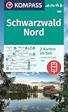 KOMPASS Wanderkarten-Set 886 Schwarzwald Nord (2 Karten) 1:50.000: inklusive Karte zur offline Verwendung in der KOMPASS-App. Fahrradfahren.