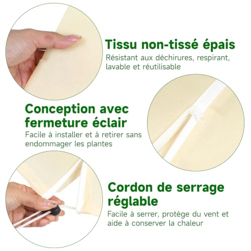 KINGLAKE 120X180cm Voile Hivernage Plante Exterieur avec Transparente – vue 8