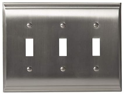 Amerock BP36502G10 Candler 3 Toggle Wall Plate - Satin Nickel