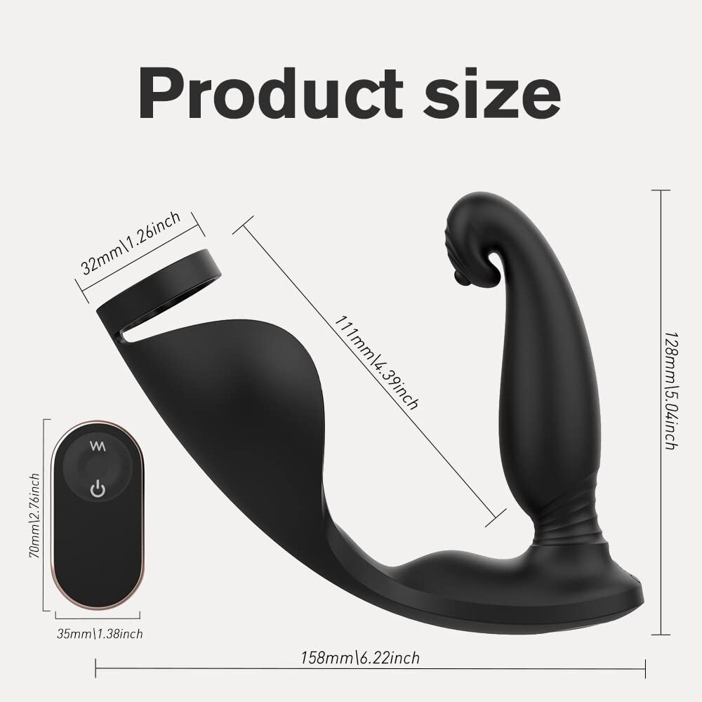 Plug anale Plug anale telecomandato senza fili con vibratore anale del massaggiatore della prostata maschio dell'anello del silicone 10 giocattoli adulti del sesso di velocità