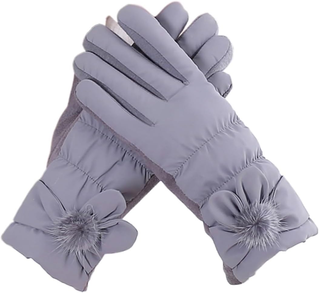 Women's Winter Warm Gloves Women Velvet Continuous Finger Touch Screen Lining
