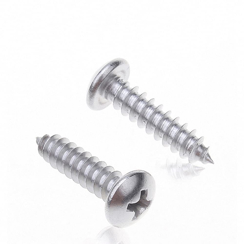 Tornillo* Tornillos for madera, tornillos autorroscantes, 20 piezas M4 M4.2 Tornillos autorroscantes de cabeza plana A2 304 Acero inoxidable Phillips Drive Hoja de tornillos de metal Longitud 6 8 10-6