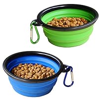 Algopix Similar Product 12 - Collapsible Dog Bowl 2 Pack Foldable