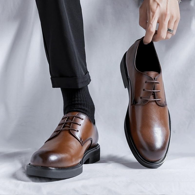 Formal Leather Monk Strap Loafers for Men Design Pointed-Toe Business Dress Shoes Comfortable Insole Slip Resistant Office Style Wedding Ready2